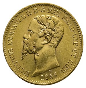 reverse: REGNO DI SARDEGNA (Savoia) - Vittorio Emanuele II - 20 Lire Oro 1859 Genova SPL