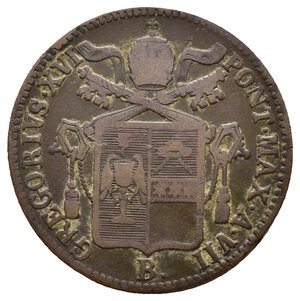 reverse: STATO PONTIFICIO - Gregorio XVI - Baiocco 1837 B (Bologna)