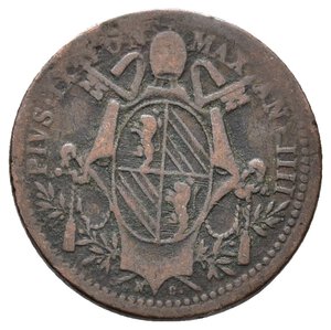 reverse: STATO PONTIFICIO - Pio IX - Mezzo Baiocco 1849 R