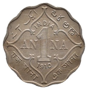 obverse: INDIA - Edward VII - 1  anna 1910