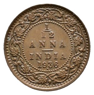 obverse: INDIA - George V - Half  anna 1936