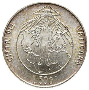 obverse: VATICANO - Giovanni Paolo II - 500 Lire Veritatis splendor argento 1994