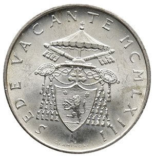 obverse: VATICANO - sede vacante - 500 Lire  argento 1963