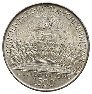 obverse: VATICANO - Giovanni XXIII - 500 Lire  Concilio argento 1962