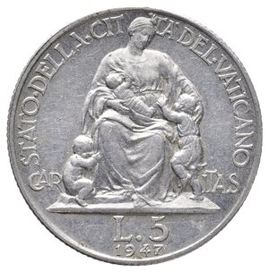 obverse: VATICANO - Pio XII - 5 Lire 1947