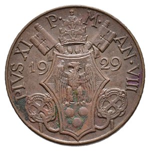 reverse: VATICANO - Pio XI - 5 Centesimi 1929 RARA