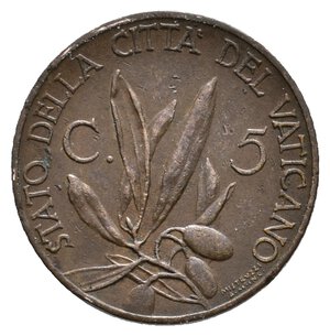 obverse: VATICANO - Pio XI - 5 Centesimi 1933/34