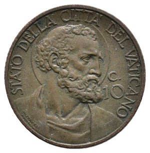 obverse: VATICANO - Pio XI - 10 Centesimi 1934