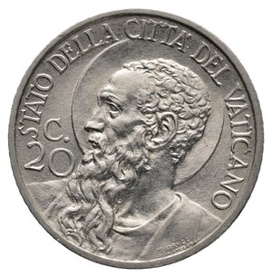 obverse: VATICANO - Pio XI - 20 Centesimi 1931