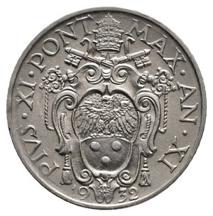 reverse: VATICANO - Pio XI - 20 Centesimi 1932