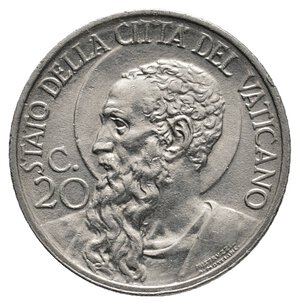 obverse: VATICANO - Pio XI - 20 Centesimi 1934