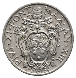 reverse: VATICANO - Pio XI - 20 Centesimi 1934