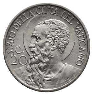 obverse: VATICANO - Pio XI - 20 Centesimi 1935 RARA