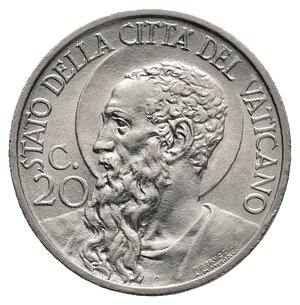 obverse: VATICANO - Pio XI - 20 Centesimi 1936