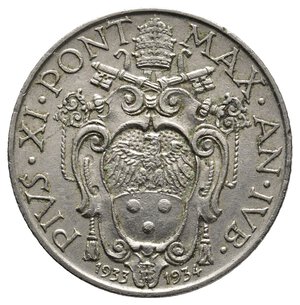 reverse: VATICANO - Pio XI - 1 Lira 1933/34