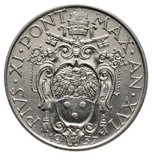 reverse: VATICANO - Pio XI - 1 Lira 1937