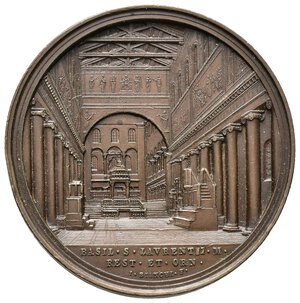 obverse: VATICANO -Pio IX  -Medaglia  Bronzo  A. XXVIII Interno Basilica di San Lorenzo Diam.44 mm