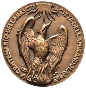 reverse: Medaglia 1963  V Centenario Nascita Pico della Mirandola, bronzo diam.44 mm Inc.Johnson