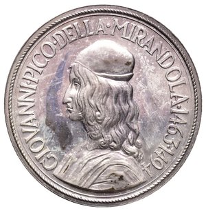 obverse: Medaglia 1963  V Centenario Nascita Pico della Mirandola, argento diam.32 mm Inc.Johnson