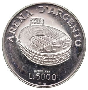 obverse: Fierino argento Buono per lire 5000 Ente Lirico Verona 1974