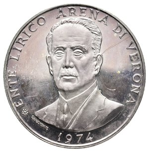 reverse: Fierino argento Buono per lire 5000 Ente Lirico Verona 1974