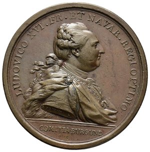 obverse: Francia, medaglia  Louis XVI, Canal du Centre, 1783, Bronzo, diam.50,4 mm