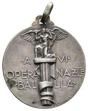 obverse: Medaglia Fascista Opera Nazionale Balilla, A.VI,  Argento, diam.24 mm