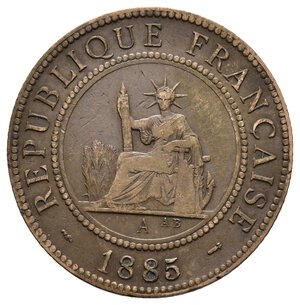 reverse: INDOCINA FRANCESE  1 Centime 1885