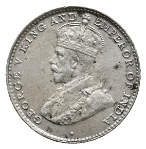 reverse: CEYLON - George V 10 cents argento  1921
