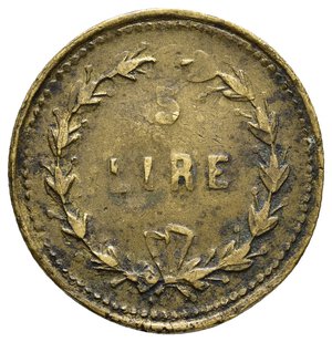 obverse: Peso monetale 5 Lire RARO