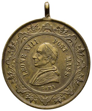 obverse: Medaglia Religiosa Leone XIII  1887 , diam.39 mm