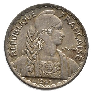 reverse: INDOCINA FRANCESE  10 Centimes 1941