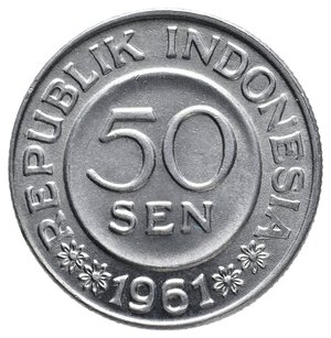 obverse: INDONESIA  50 sen 1961