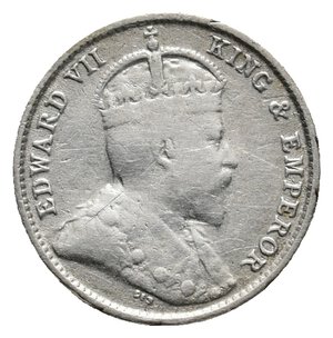 reverse: CEYLON - Edward  VII 10 cents argento  1902