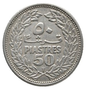obverse: LIBANO 50 Piastres 1952