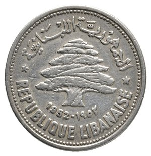 reverse: LIBANO 50 Piastres 1952