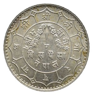 reverse: NEPAL - Tribhuvan Bir Bikram Shah (1911-1950) 20 Paisa argento 1989 (1932) KM#714