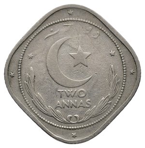 obverse: PAKISTAN - 2 Annas 1949