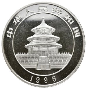 reverse: CINA   10 Yuan argento Panda 1996 1 oz argento 999