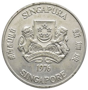 reverse: SINGAPORE 10 Dollars argento 1976 