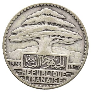 reverse: SIRIA  25 Piastre argento 1936