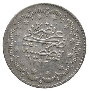 reverse: TURCHIA  - Abdul Hamid II  - 5 kurus argento  1293/23 (1876)