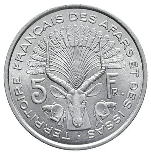 obverse: AFARS ET DES ISSAS  (Territori Francesi) 5 Francs 1975
