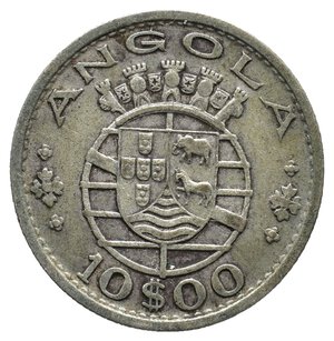 obverse: ANGOLA  10 Escudos argento 1952