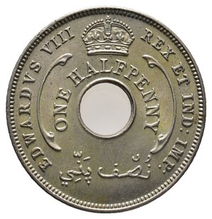 obverse: BRITISH WEST AFRICA  1/2 Penny 1936