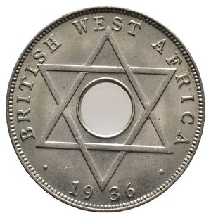 reverse: BRITISH WEST AFRICA  1/2 Penny 1936