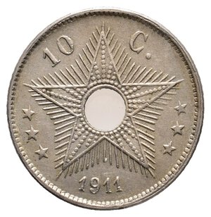 obverse: CONGO BELGA 10 Centimes 1911