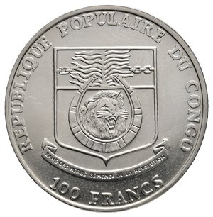 reverse: CONGO 100 Francs 1991 Olimpiadi 92