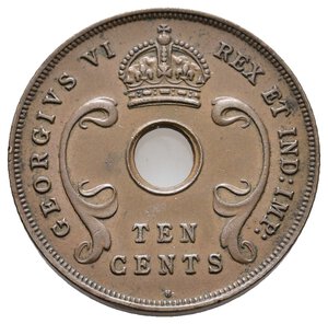 reverse: EAST AFRICA  10 Cents 1937