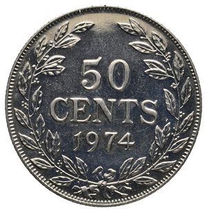 obverse: LIBERIA  50 cents 1974